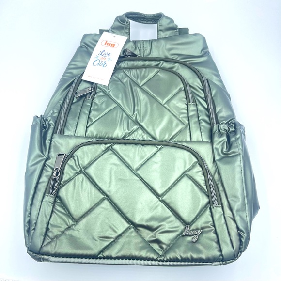 lug Handbags - 🔸INCLUDES LUGLIFE COUPON🔸 Lug Hatchback 3 Backpack Metallic Olive NWT